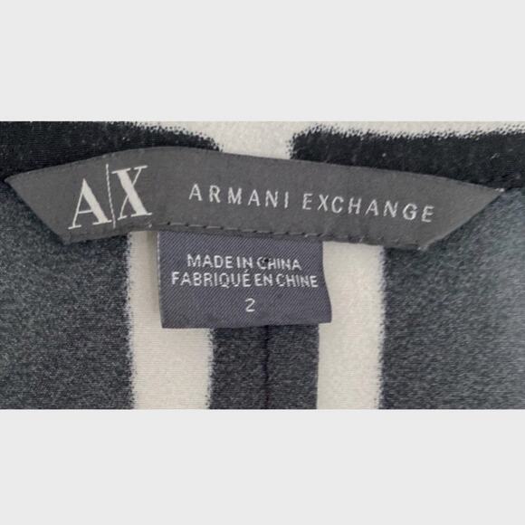 A/X Armani Exchange Black & White Windowpane Print Embellished Shoulder Dress, 2 - Picture 10 of 10
